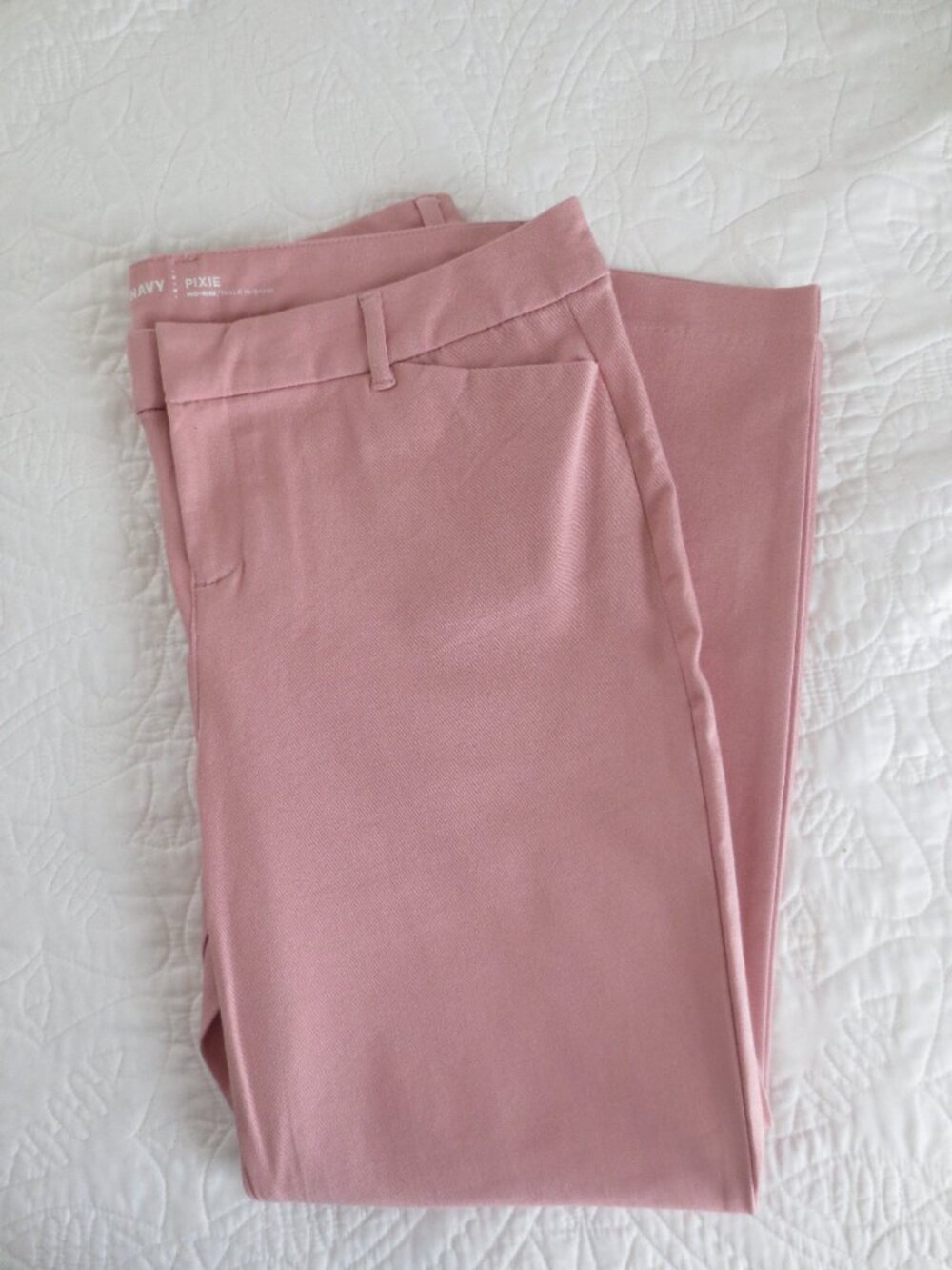 Old Navy Pink High-Rise Pixie Cotton Pants Size 14